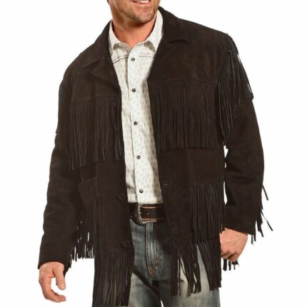 Black Suede Leather Jacket Native
