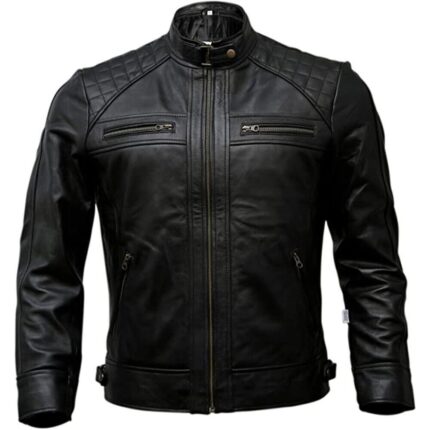 Black Motorcycle Genuine Leather