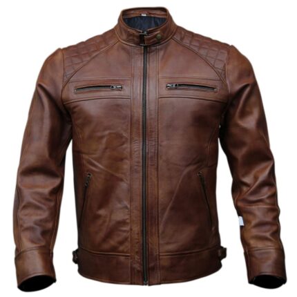 Brown Motorcycle Genuine Leather