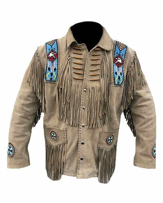 Cowboy Leather Jacket Suede Fringe