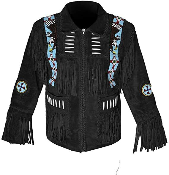 Native American Western Cowboy Leather Jacket