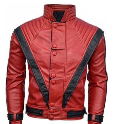 , Red leather jacket, MJ Varsity, MJ Beat it, valentines