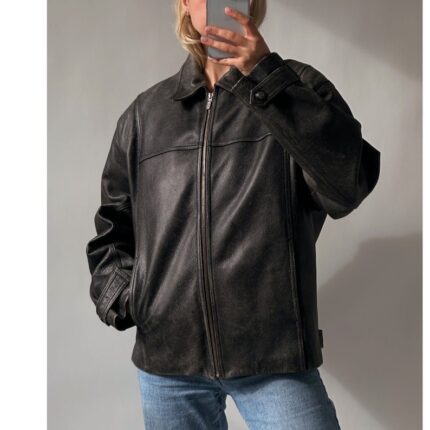 Vintage Oversized Straight Jacket, ladies leather jacket