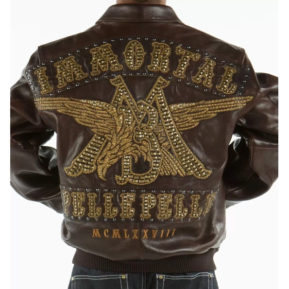 Men Immortal Brown Leather Jacket