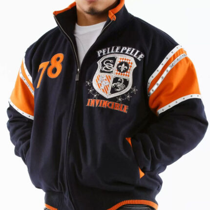 Navy Orange Invincible Wool Jacket
